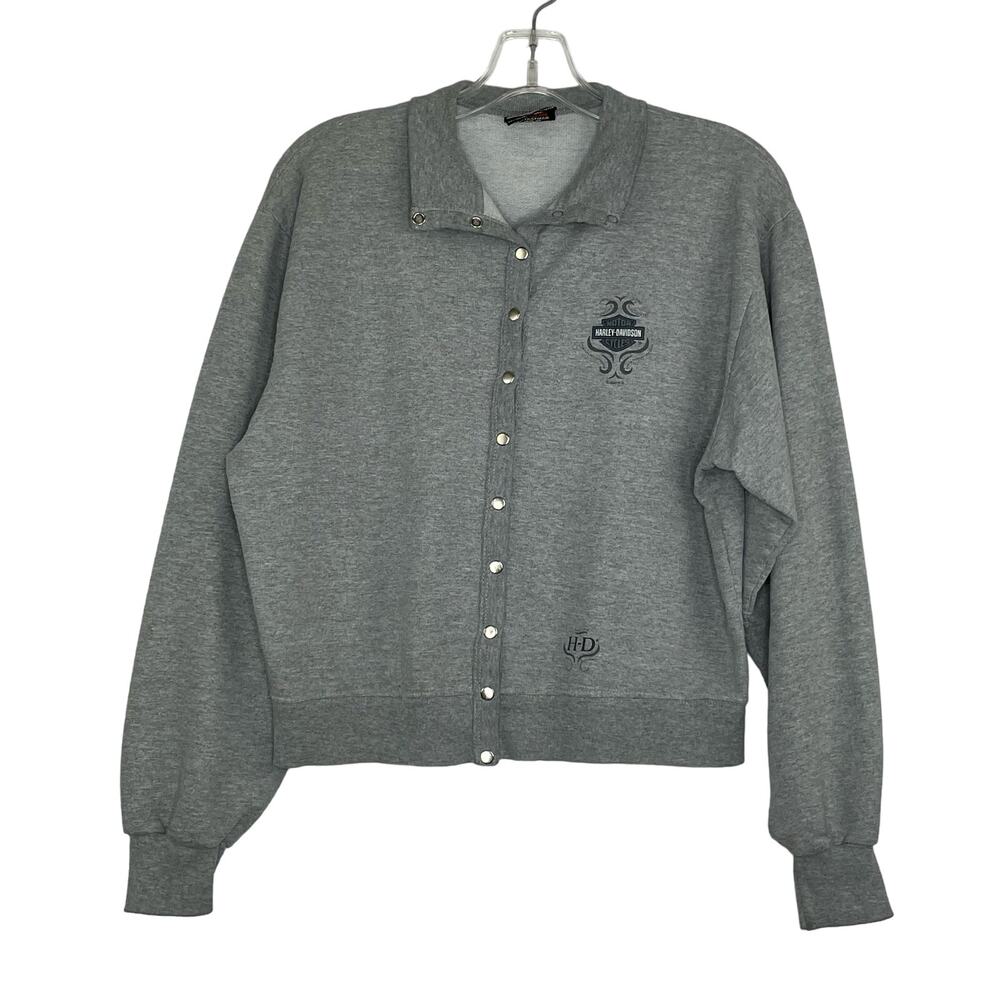Harley Davidson gray sweatshirt snap down cardigan Medium Somerset, PA